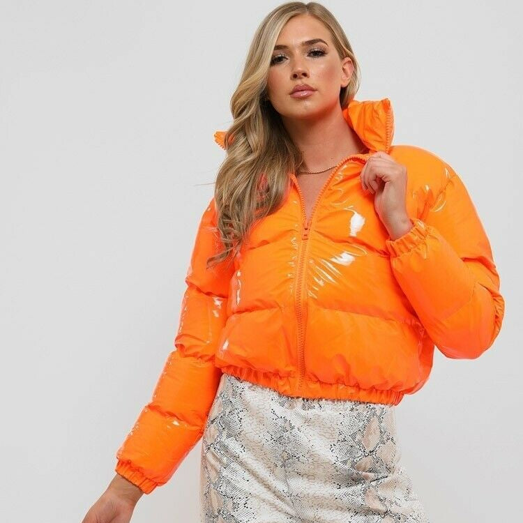 Linnea | Glossy Cropped Puffer Jacket