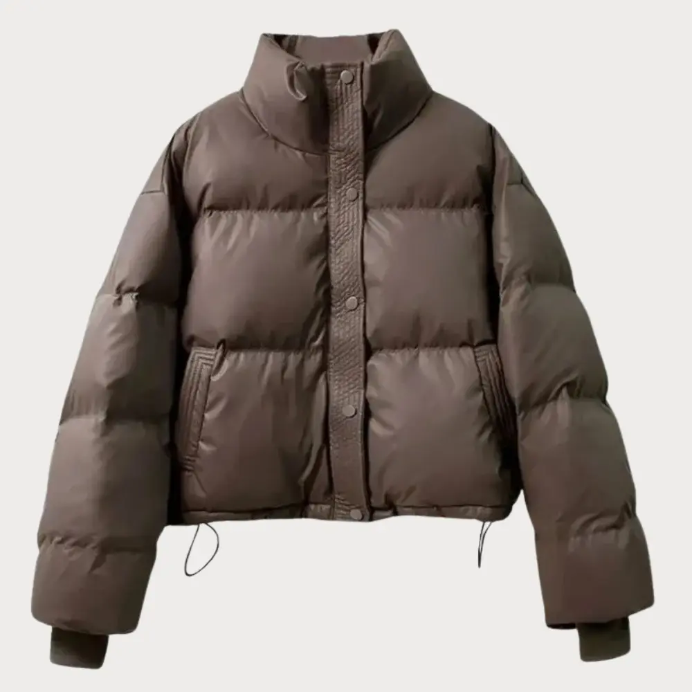 Louisa | Cropped Puffer Jacket With Stand Collar