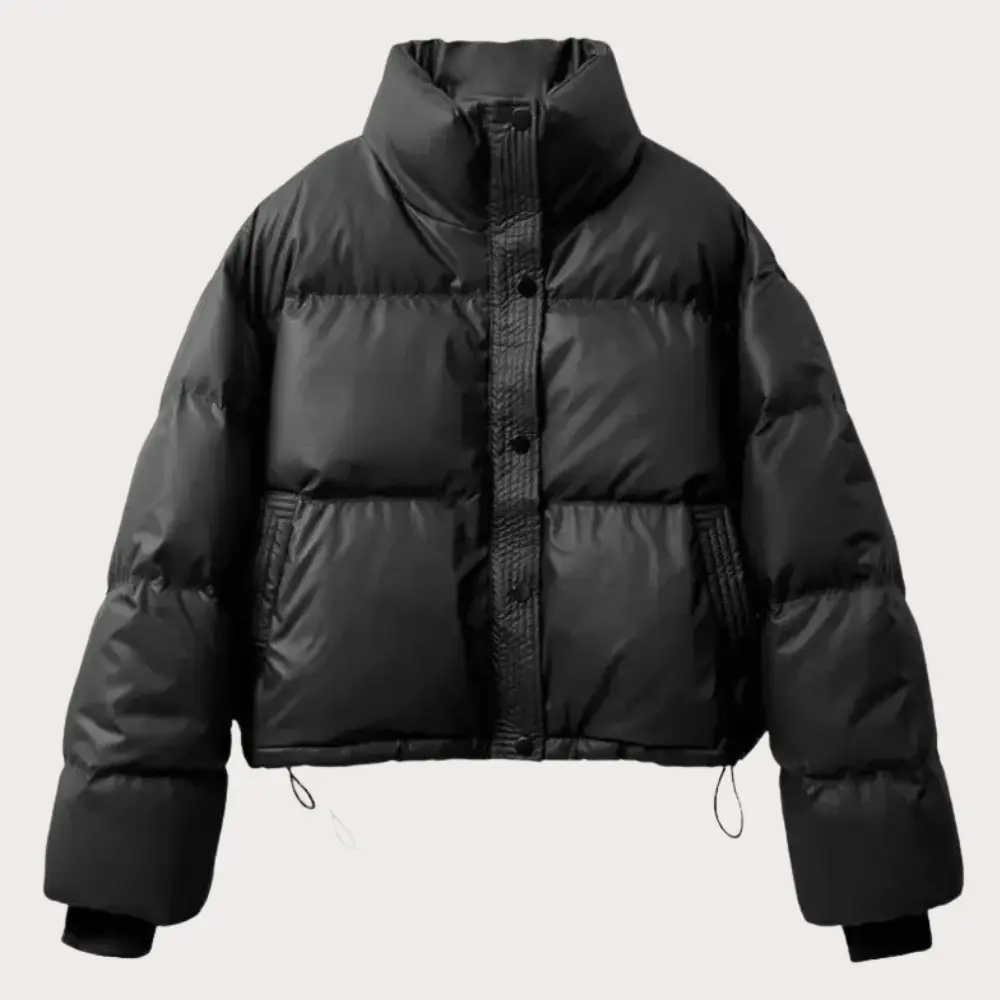 Louisa | Cropped Puffer Jacket With Stand Collar