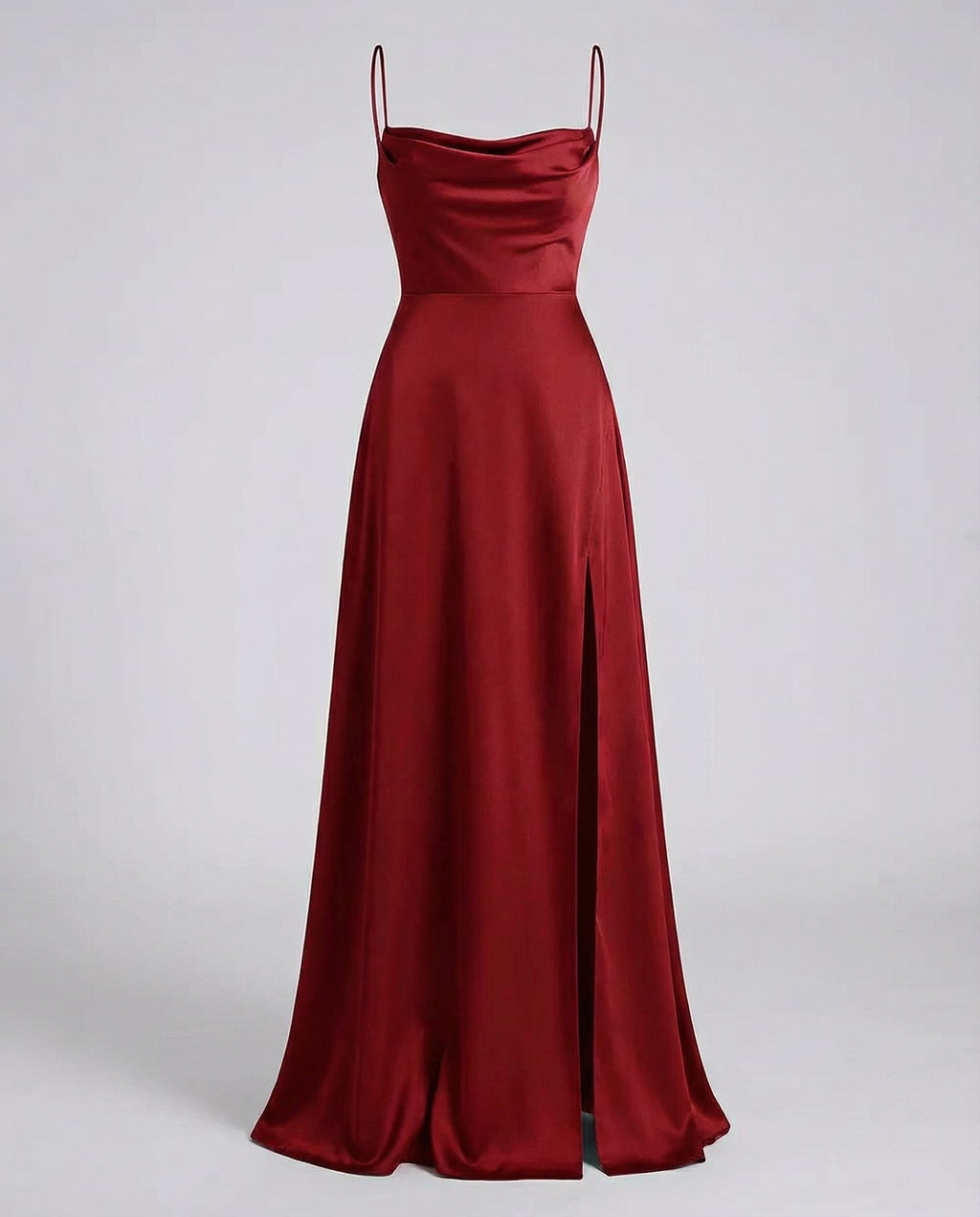 Violet | Cowl Neck Maxi Dress With Lace-Up Back