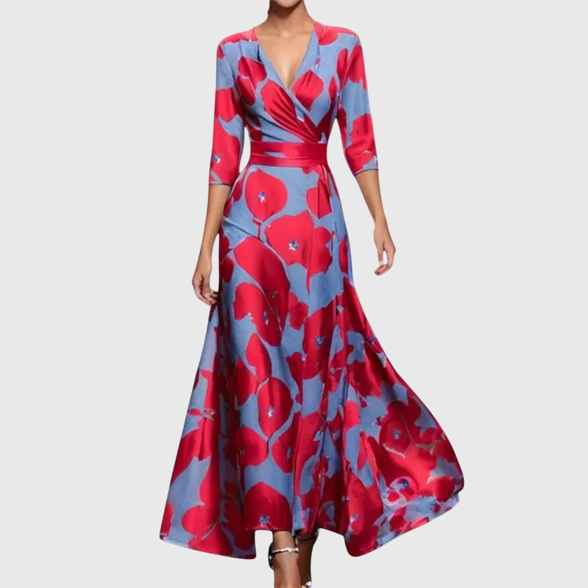 Yvonne | Floral Maxi Dress With Wrap V-Neck