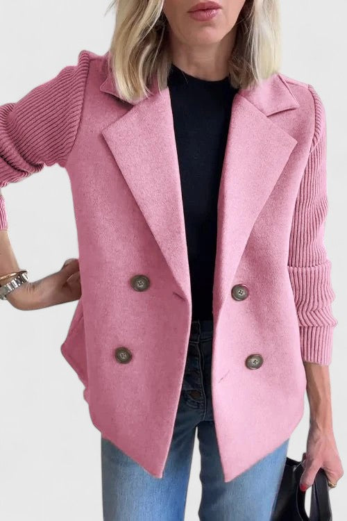 Lilian | Double-Breasted Blazer With Contrast Sleeves