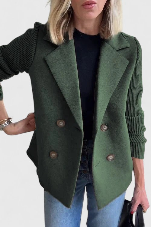 Lilian | Double-Breasted Blazer With Contrast Sleeves