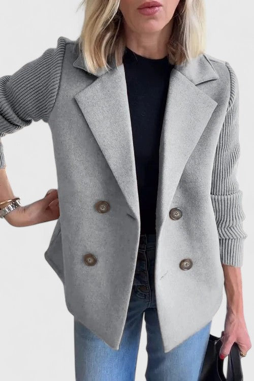 Lilian | Double-Breasted Blazer With Contrast Sleeves