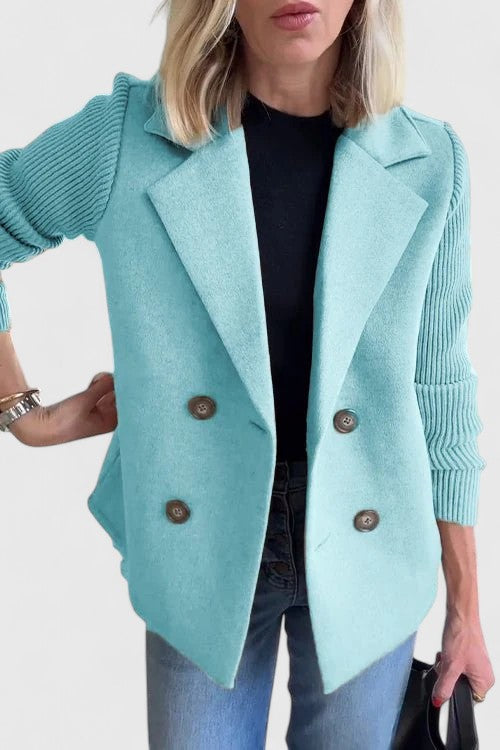 Lilian | Double-Breasted Blazer With Contrast Sleeves
