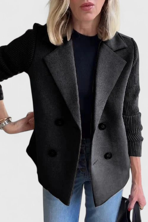 Lilian | Double-Breasted Blazer With Contrast Sleeves