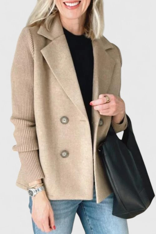 Lilian | Double-Breasted Blazer With Contrast Sleeves