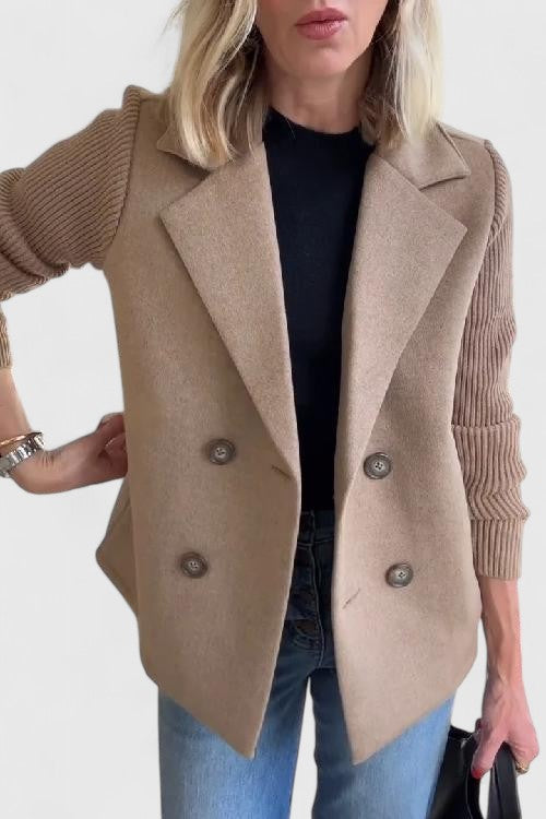 Lilian | Double-Breasted Blazer With Contrast Sleeves