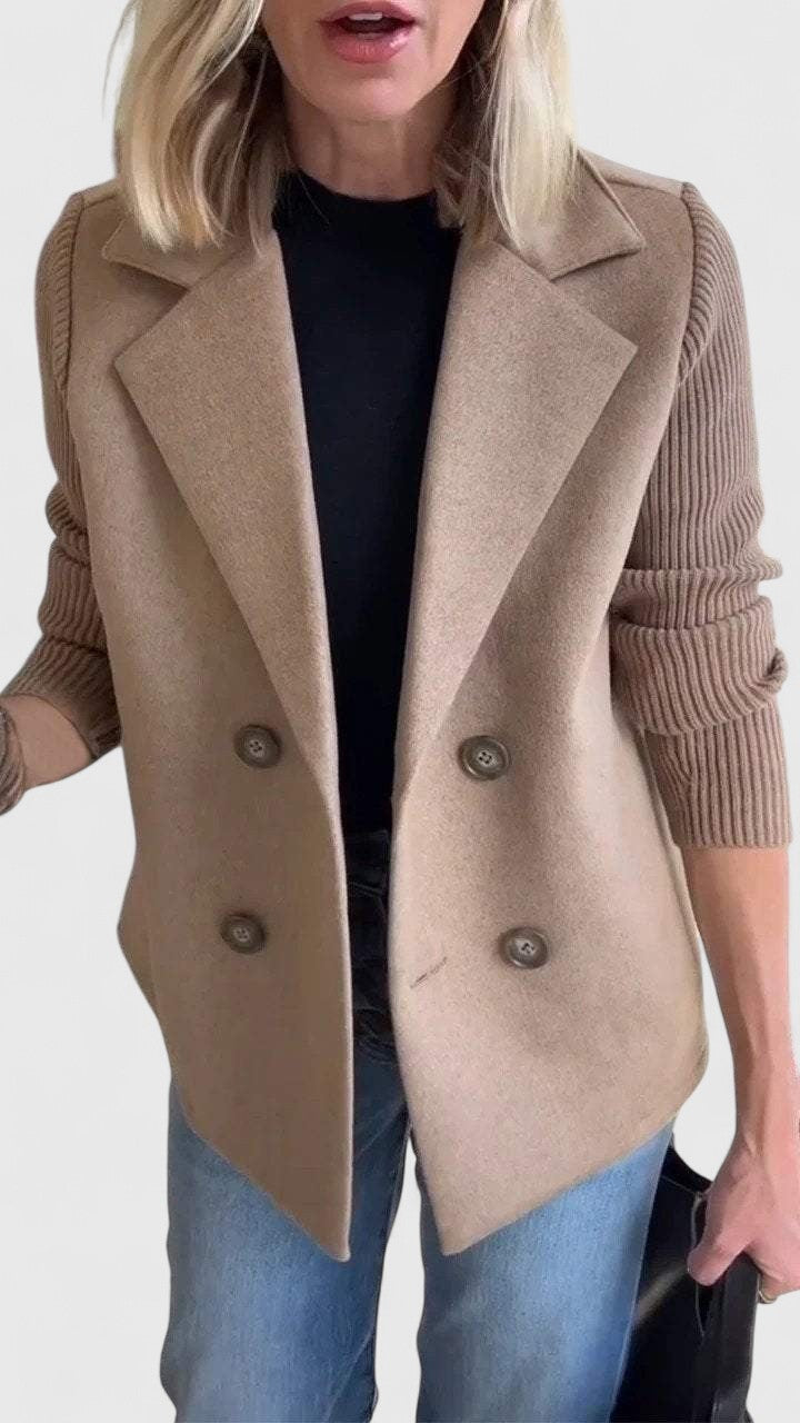 Lilian | Double-Breasted Blazer With Contrast Sleeves