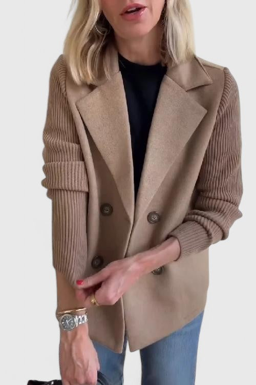 Lilian | Double-Breasted Blazer With Contrast Sleeves