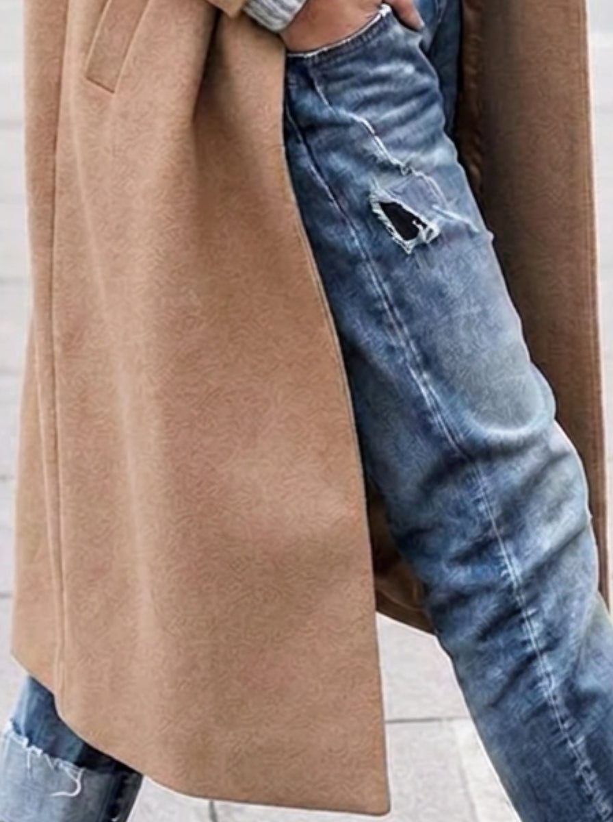 Sheffield — Oversized Button-Up Winter Coat with Lapel
