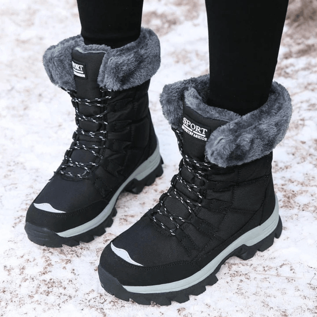 Marlowe — Faux Fur Lined Lace-Up Winter Boots