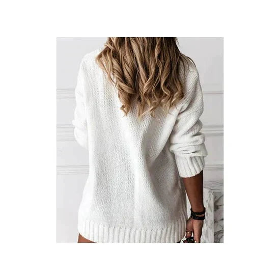 Juliana | Relaxed V-Neck Sweater With Drop Shoulders