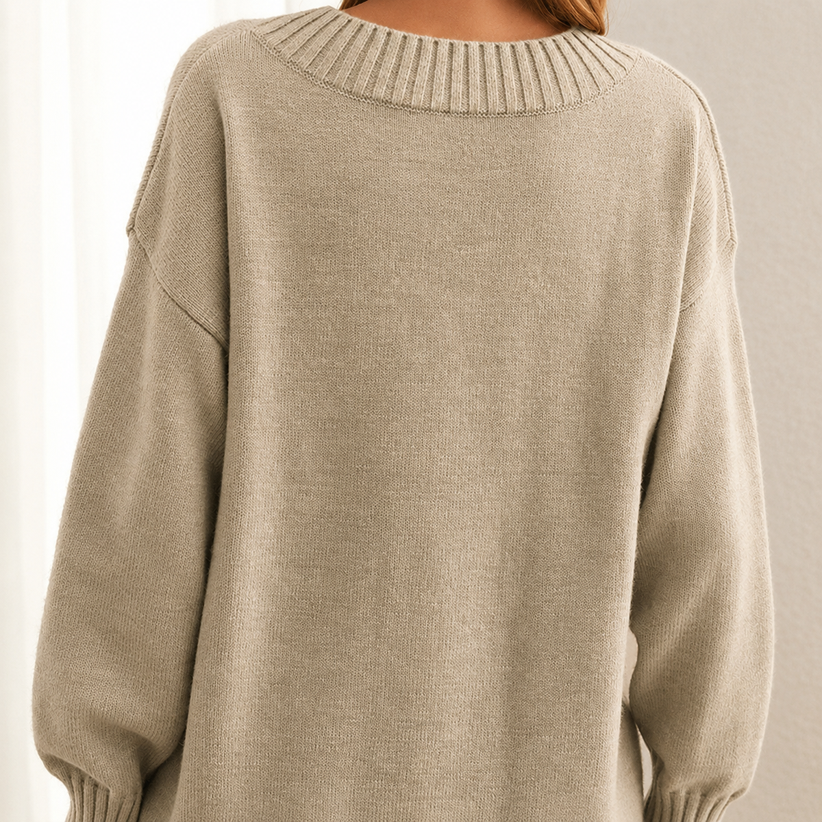 Juliana | Relaxed V-Neck Sweater With Drop Shoulders