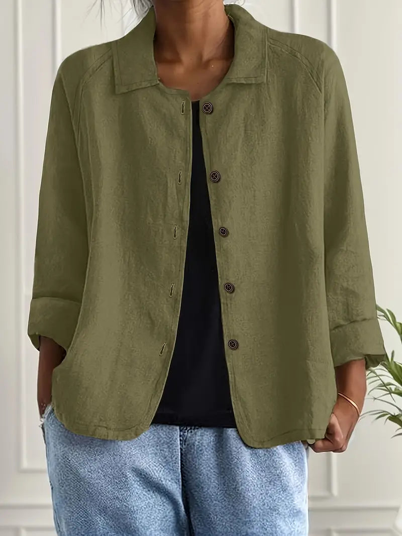 Cara | Cotton Button-Up Shirt Jacket
