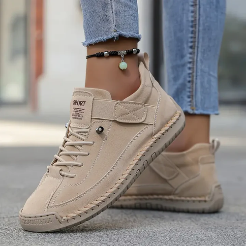 Anastasia | Lace-Up Sneakers With Strap Detail