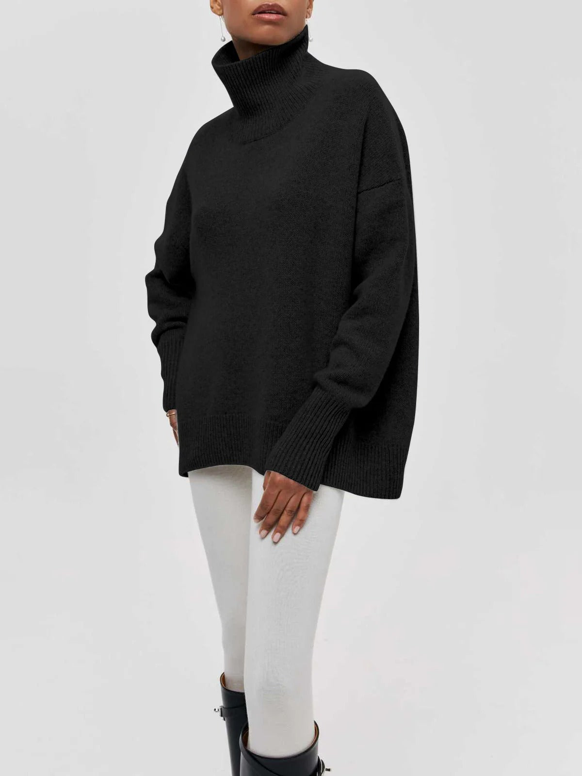 Lillian | Oversized Turtleneck Sweater With Drop Shoulders