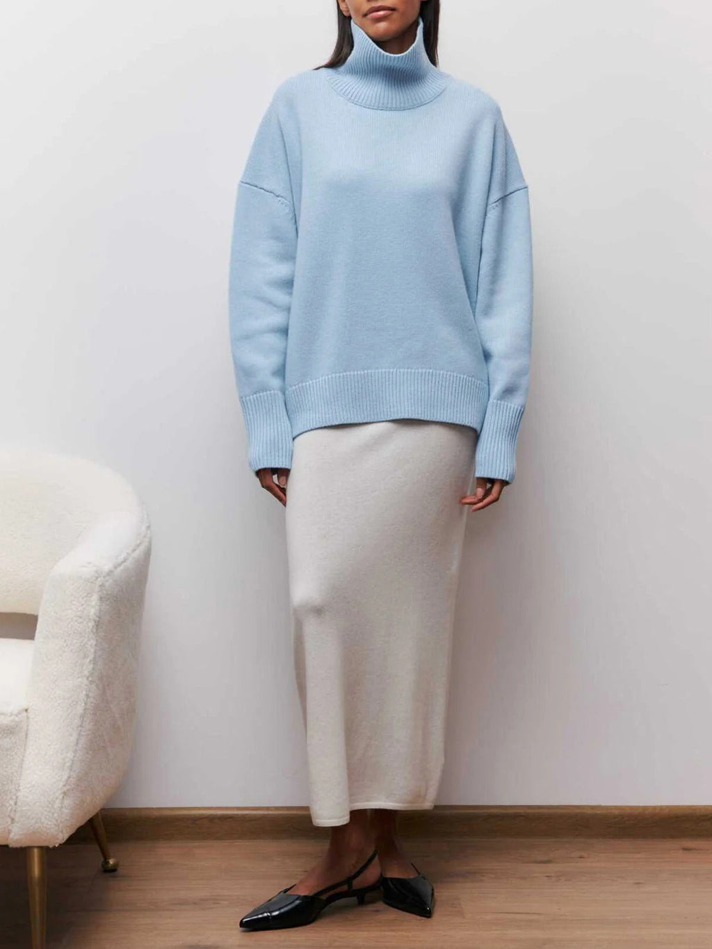 Lillian | Oversized Turtleneck Sweater With Drop Shoulders