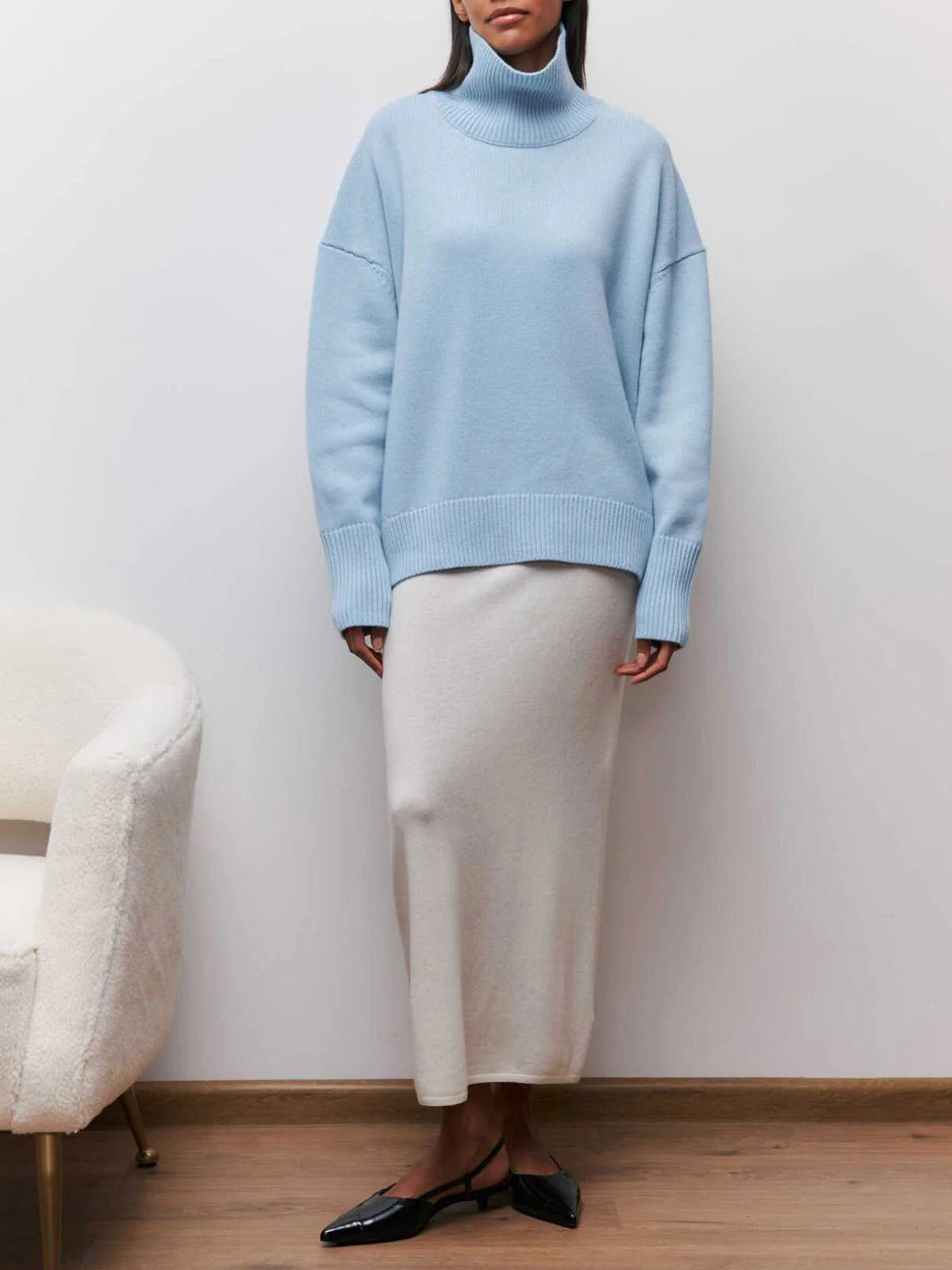 Lillian | Oversized Turtleneck Sweater With Drop Shoulders