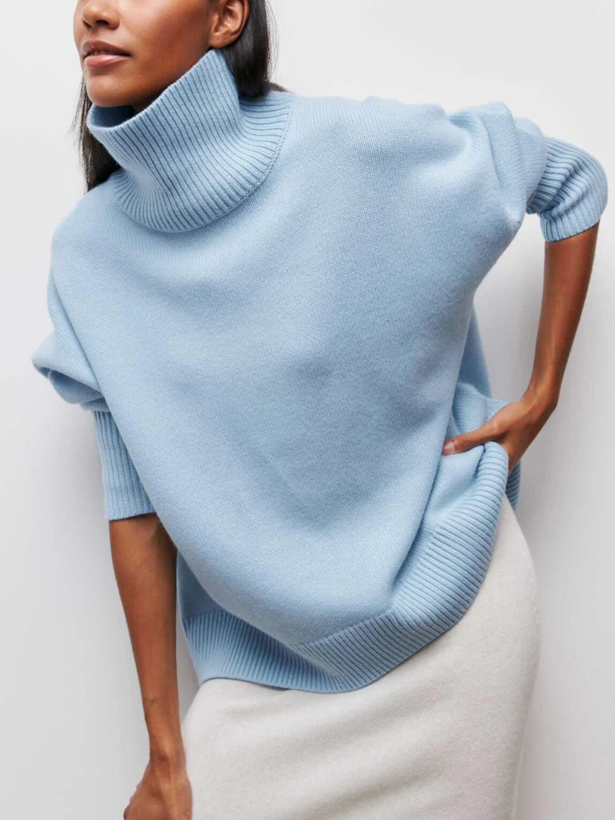 Lillian | Oversized Turtleneck Sweater With Drop Shoulders