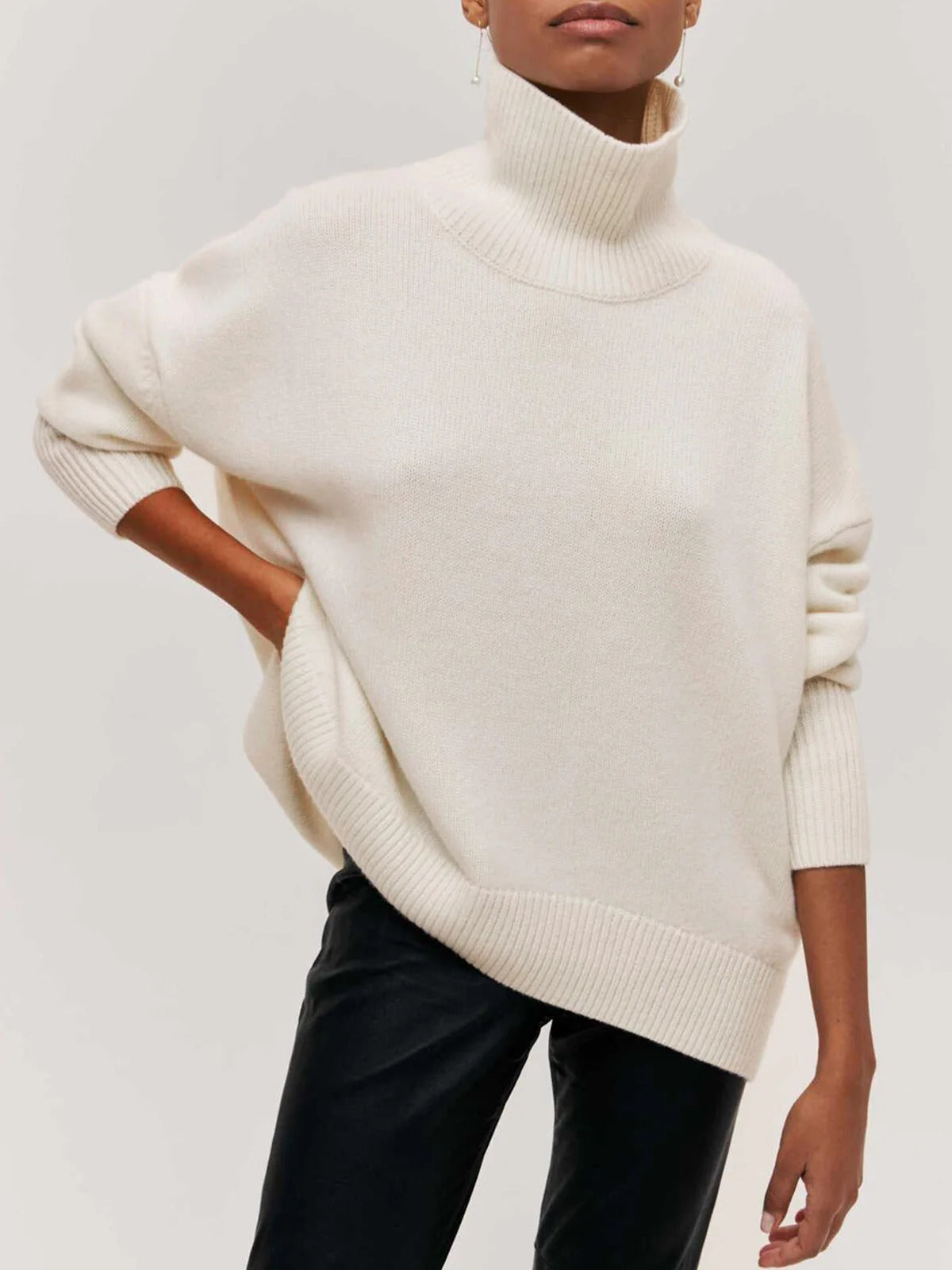 Lillian | Oversized Turtleneck Sweater With Drop Shoulders