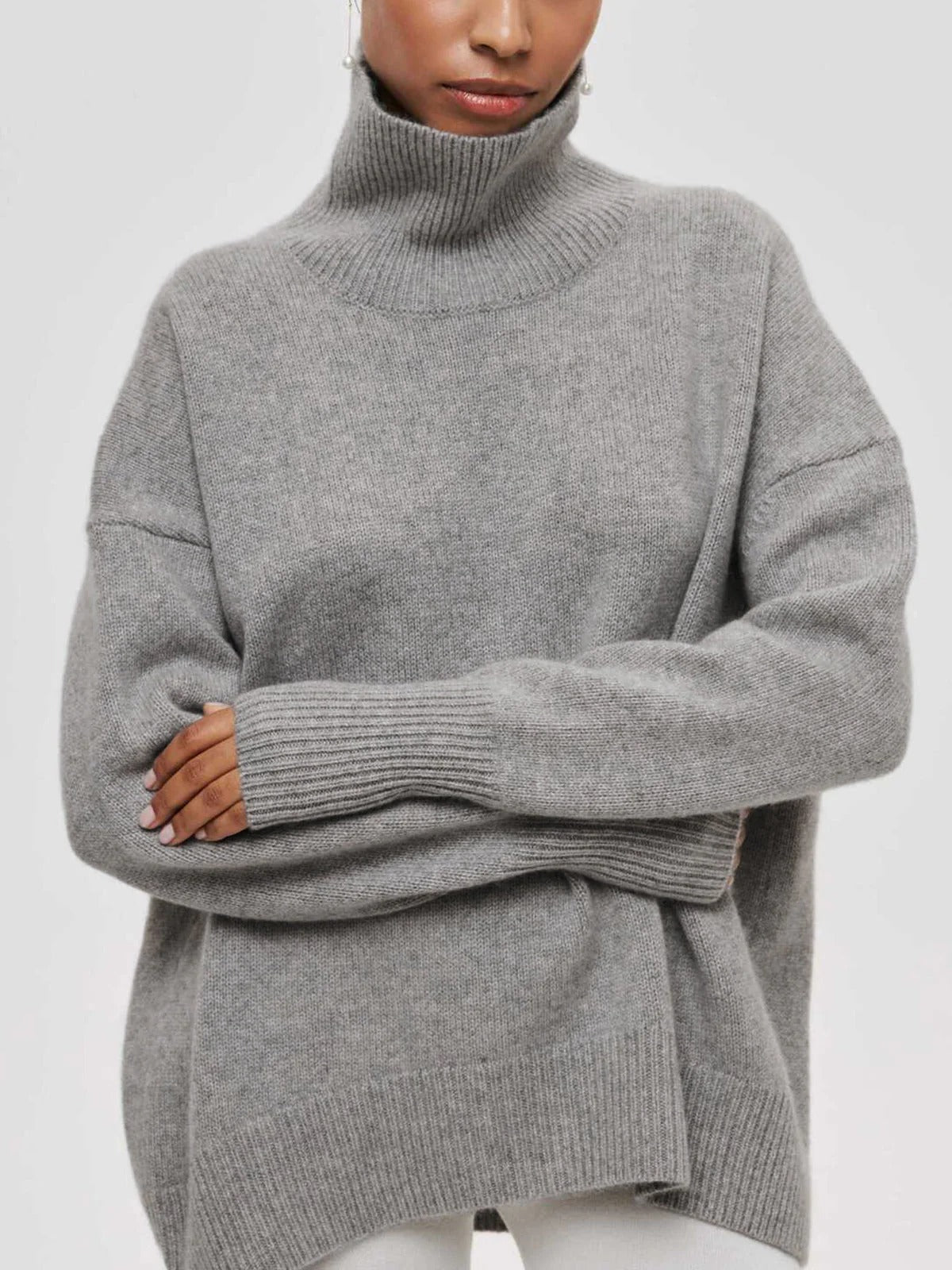 Lillian | Oversized Turtleneck Sweater With Drop Shoulders