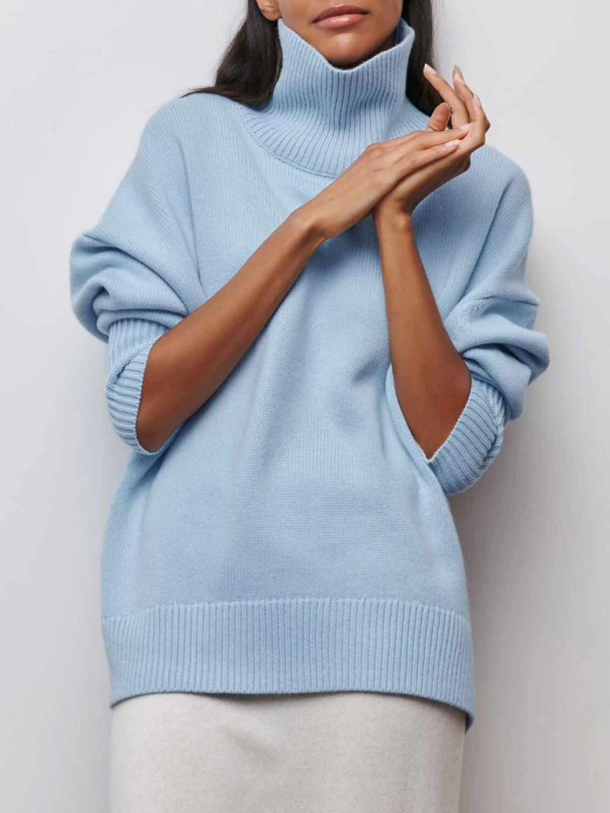 Lillian | Oversized Turtleneck Sweater With Drop Shoulders