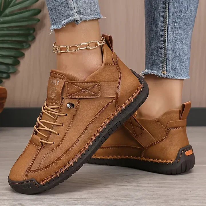 Anastasia | Lace-Up Sneakers With Strap Detail