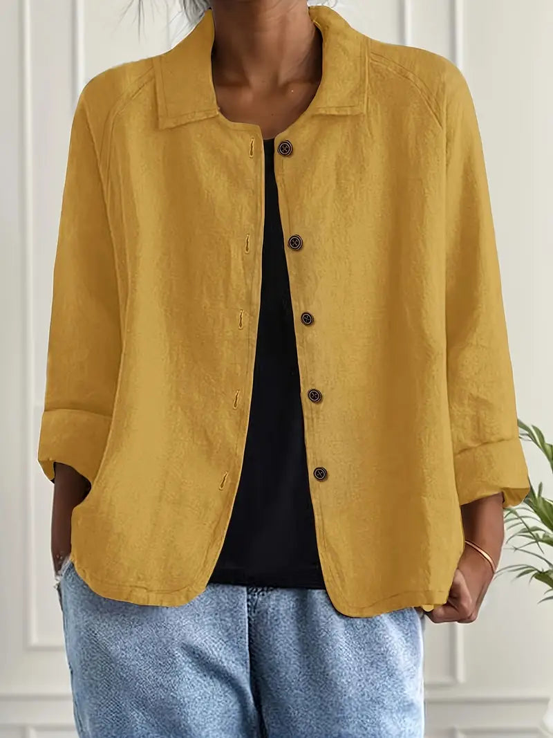Cara | Cotton Button-Up Shirt Jacket