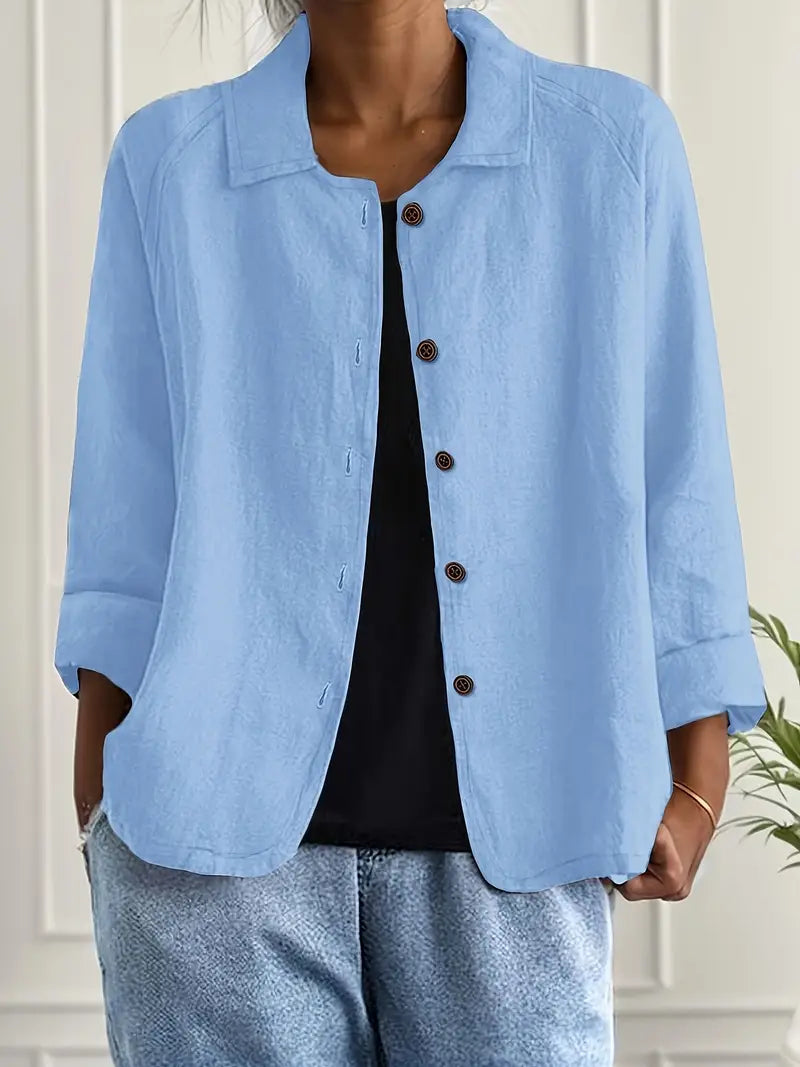 Cara | Cotton Button-Up Shirt Jacket