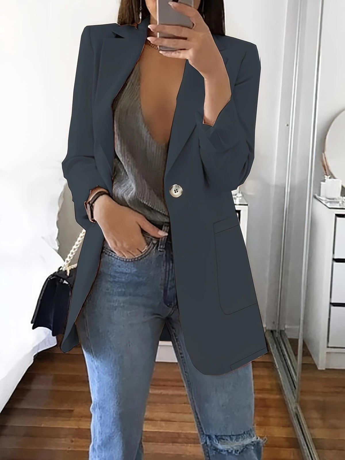 Monica | Tailored Open-Front Blazer