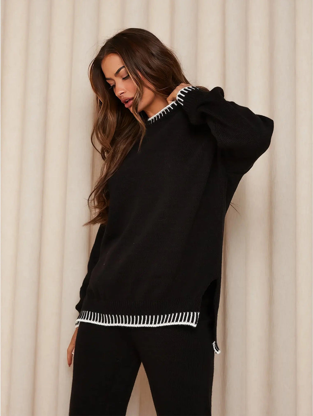 Carina | Oversized Knit Wide-Leg Lounge Set
