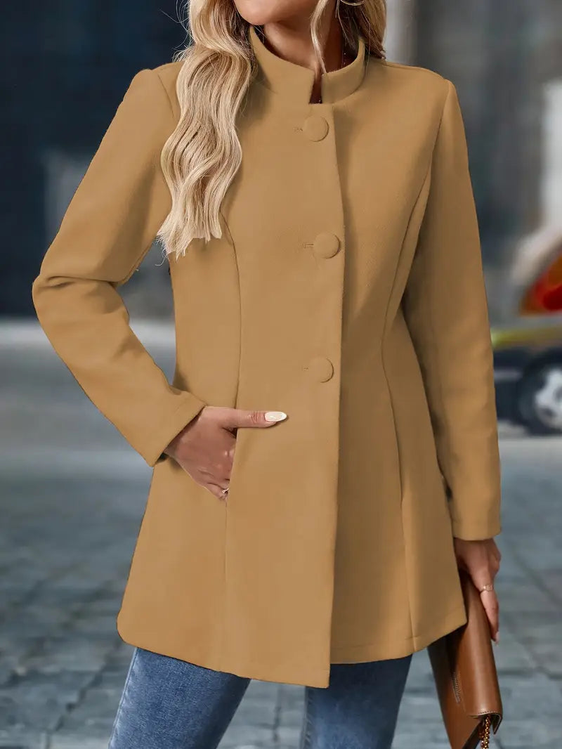 Bernadette | Tailored Longline Jacket With Stand Collar
