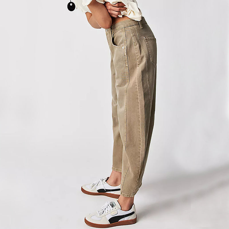 Marcella | Barrel-Leg Jeans With Curved Seams