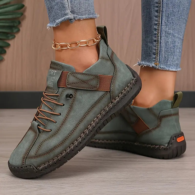 Anastasia | Lace-Up Sneakers With Strap Detail