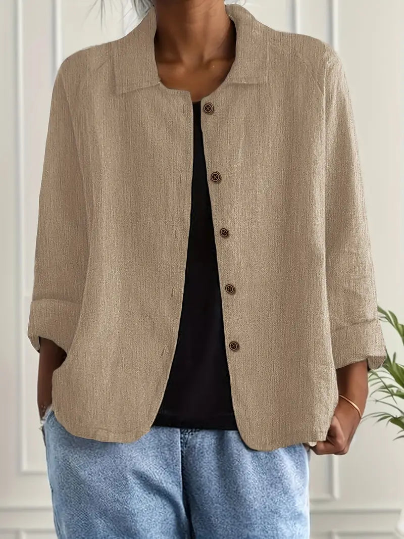 Cara | Cotton Button-Up Shirt Jacket