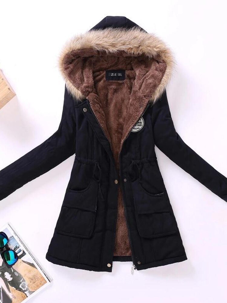 Adina | Fleece-Lined Parka With Drawstring Waist