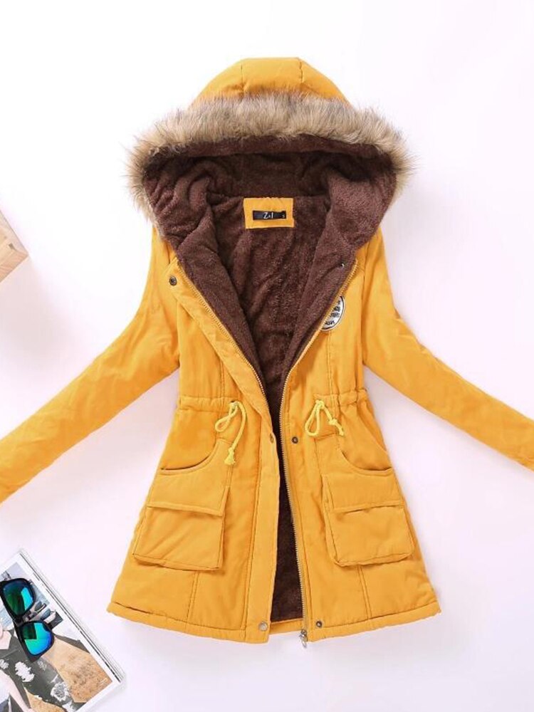 Adina | Fleece-Lined Parka With Drawstring Waist