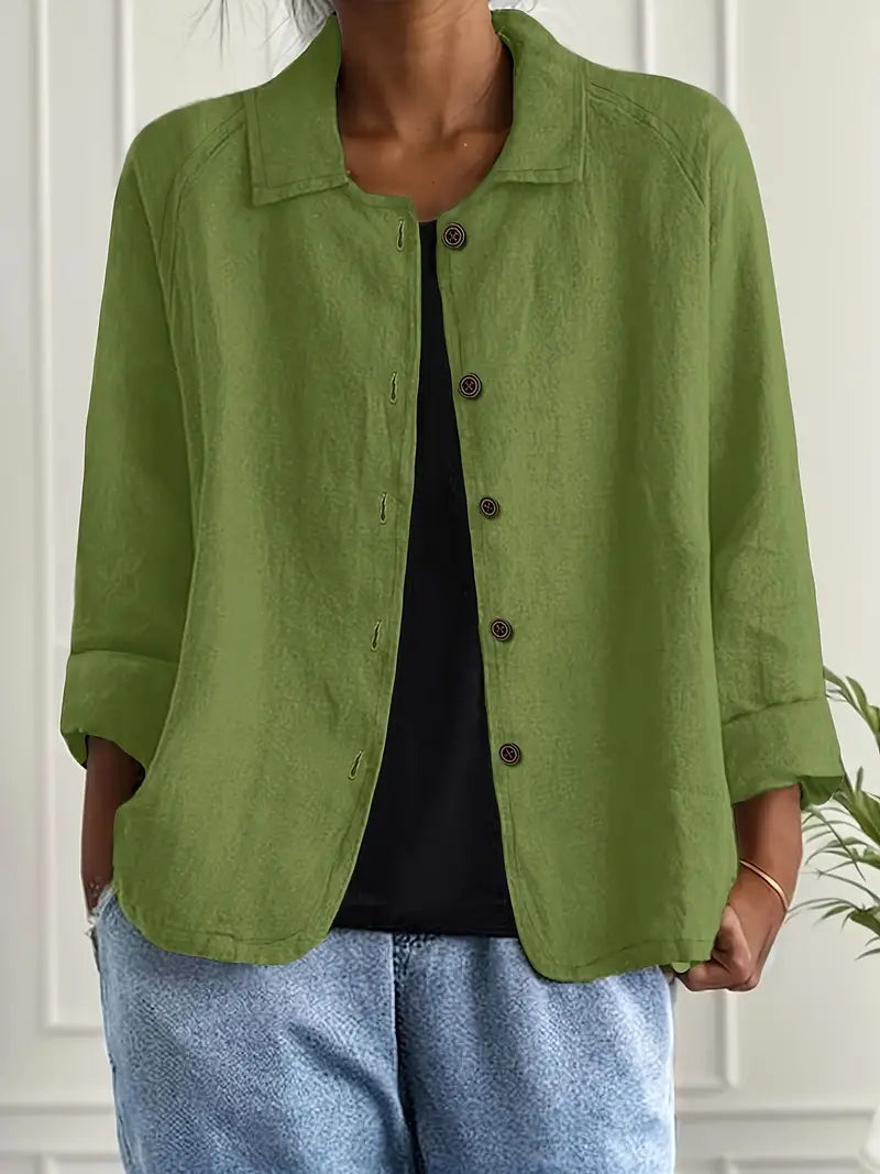 Cara | Cotton Button-Up Shirt Jacket