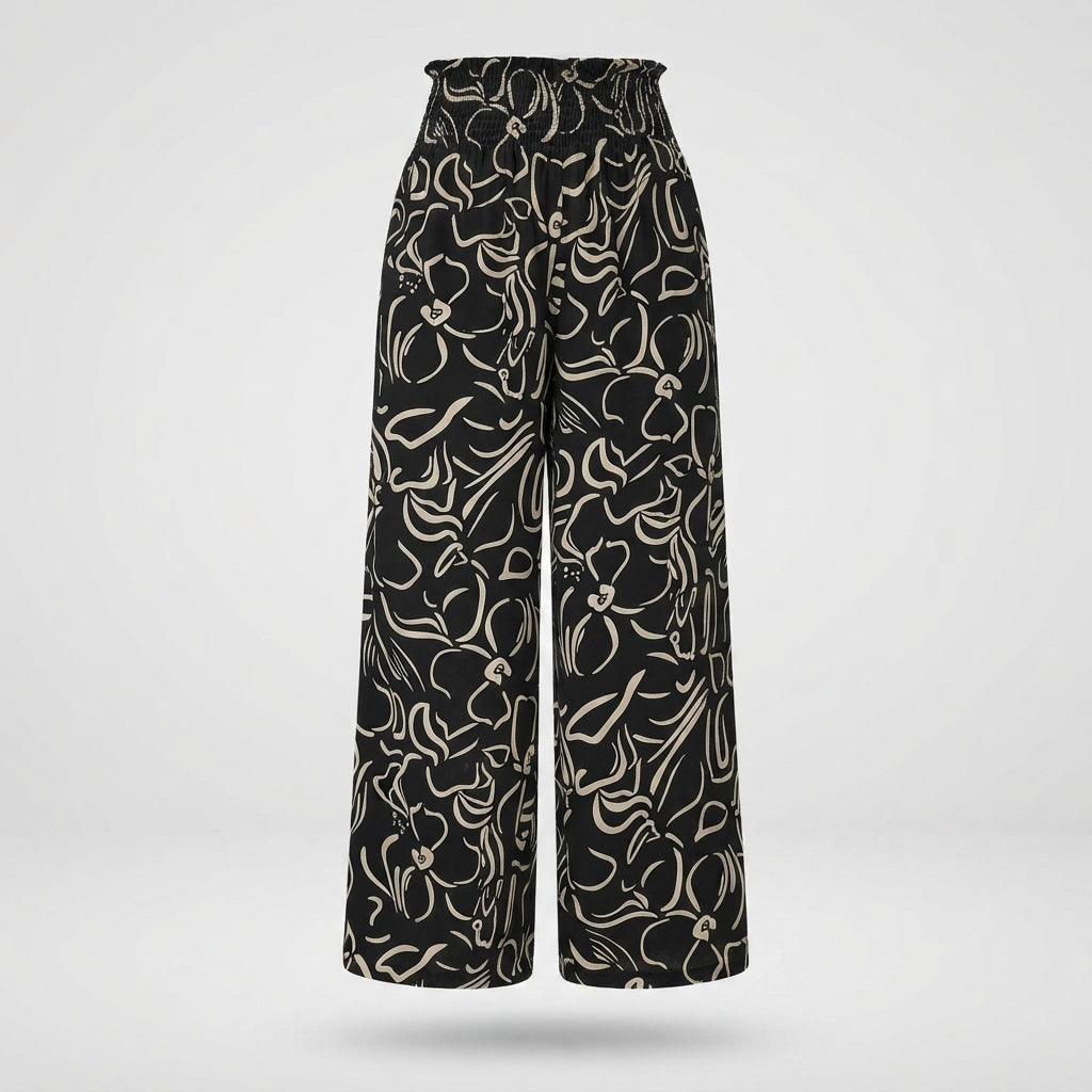 Marian | High-Waist Wide-Leg Printed Pants