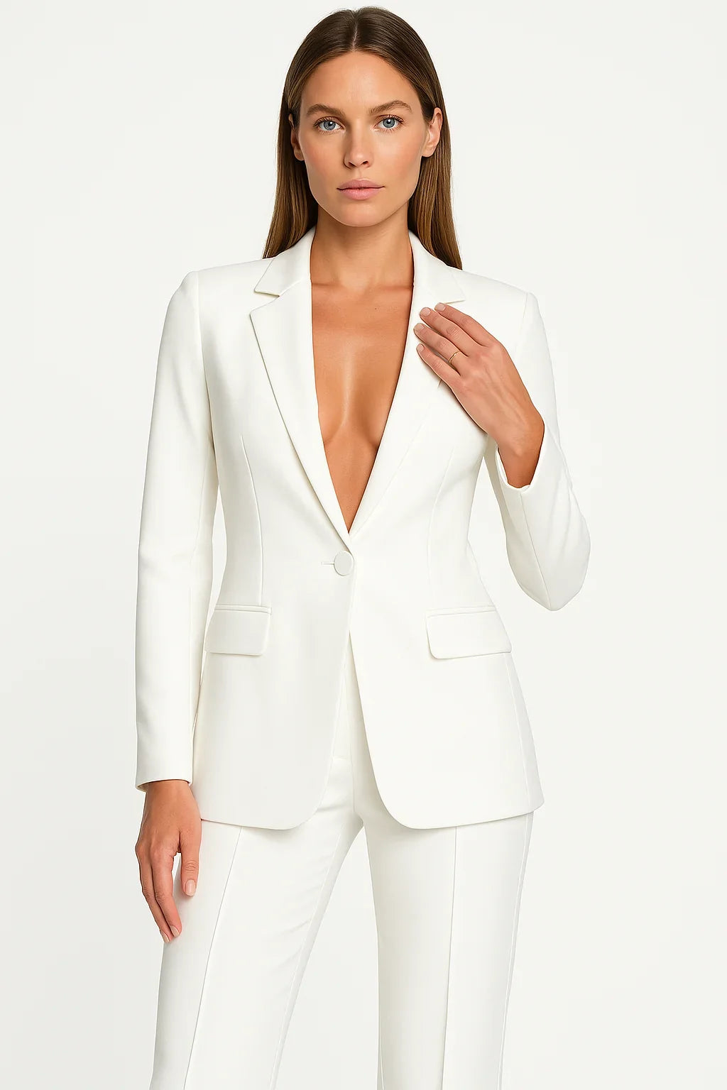 Rachel | Fitted Blazer And Wide-Leg Pants Set