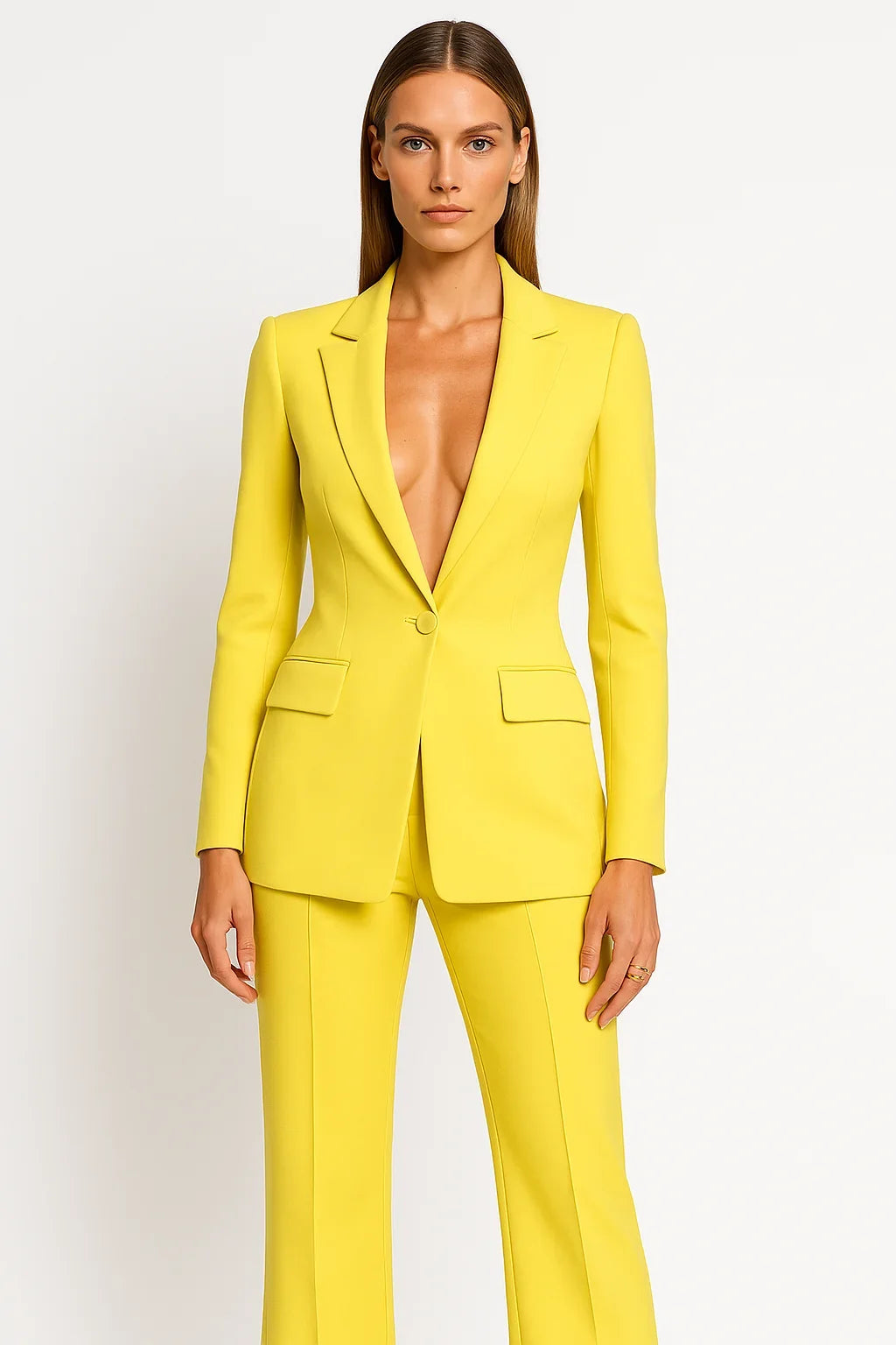 Rachel | Fitted Blazer And Wide-Leg Pants Set
