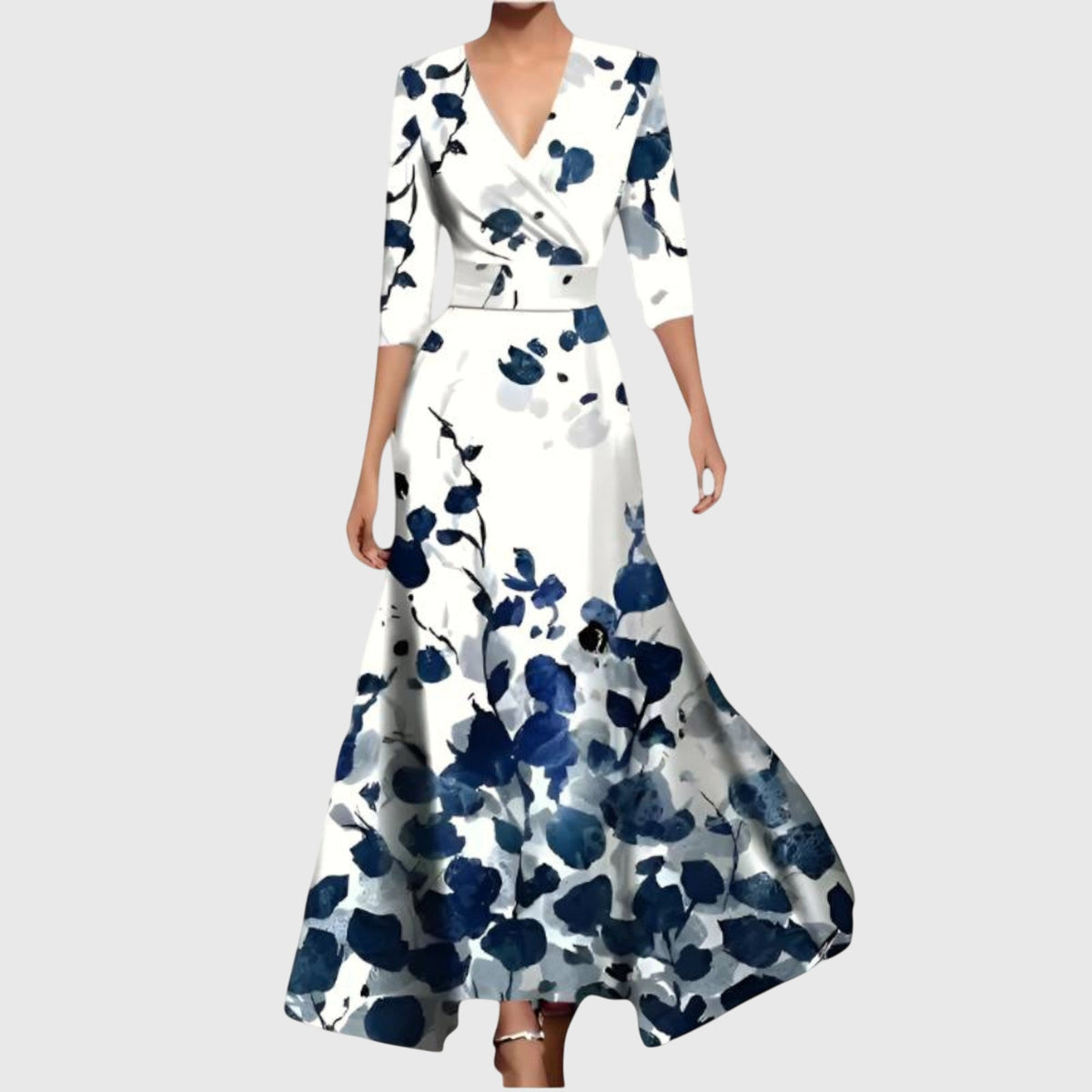 Yvonne | Floral Maxi Dress With Wrap V-Neck