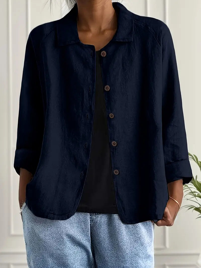 Cara | Cotton Button-Up Shirt Jacket