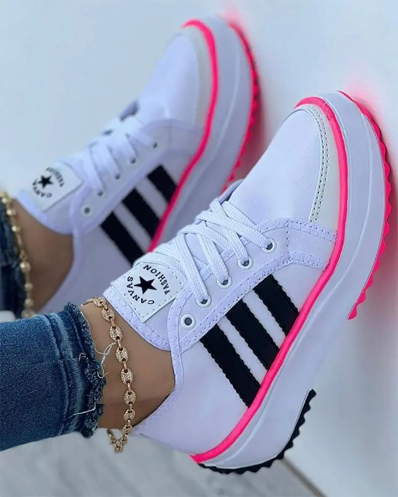 Barbara | Platform Lace-Up Sneakers