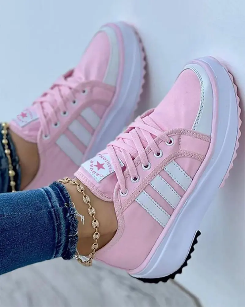 Barbara | Platform Lace-Up Sneakers