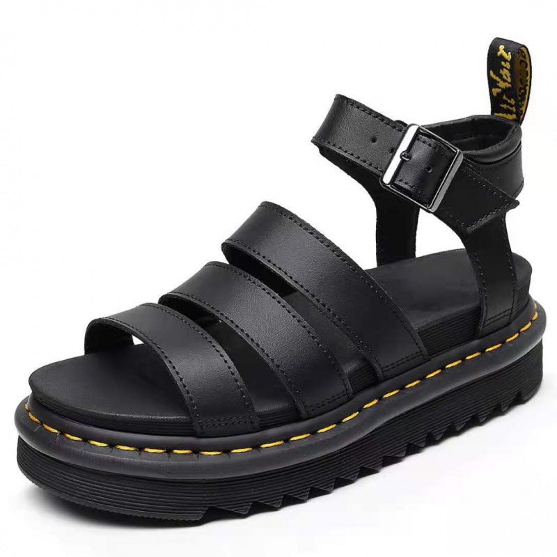 Donna | Platform Sandals With Buckle Ankle Strap