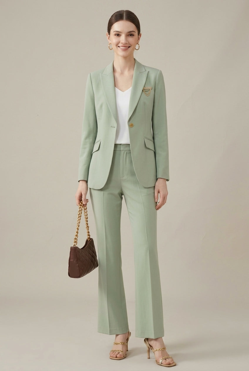Patricia | Tailored Blazer And Straight-Leg Pants Set