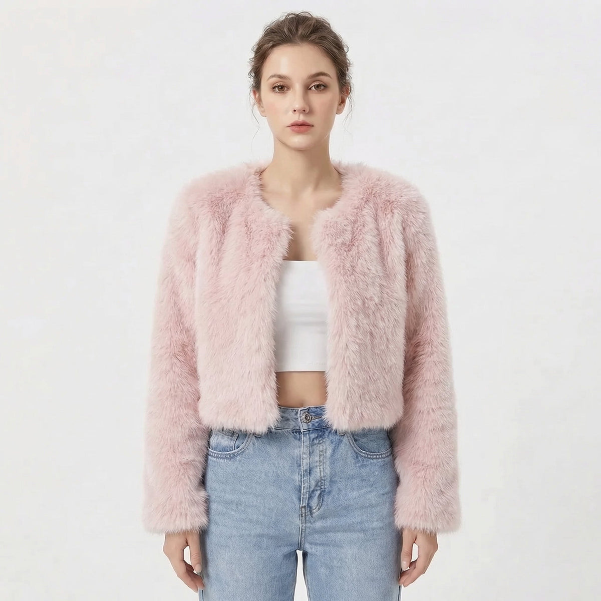 Georgina | Cropped Faux Fur Jacket