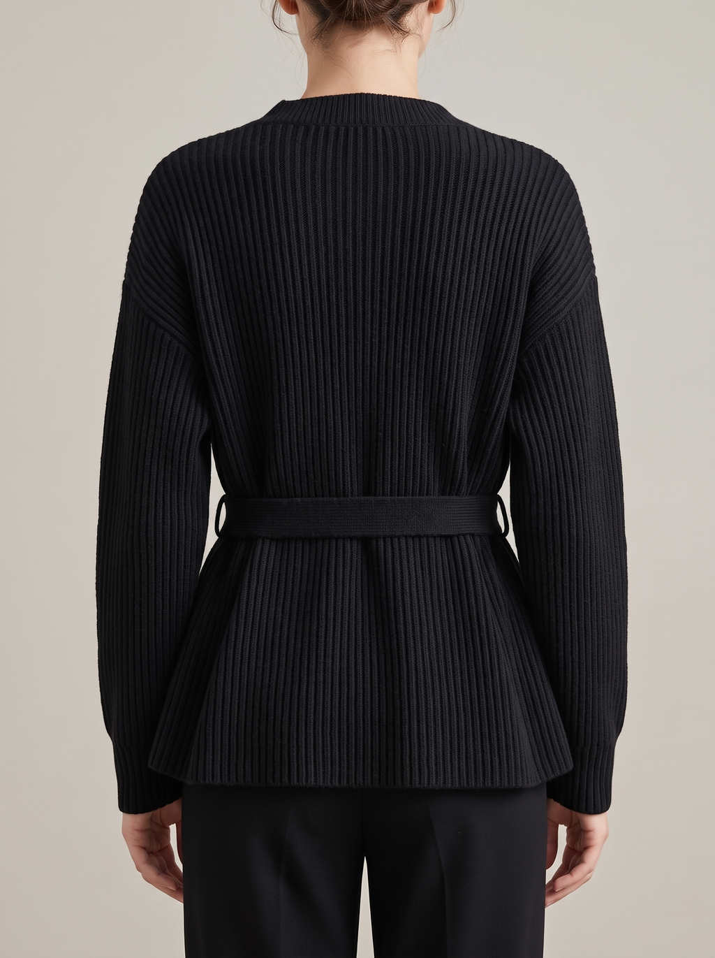 Wren | Belted Knit Cardigan With Gold-Tone Button